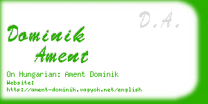 dominik ament business card